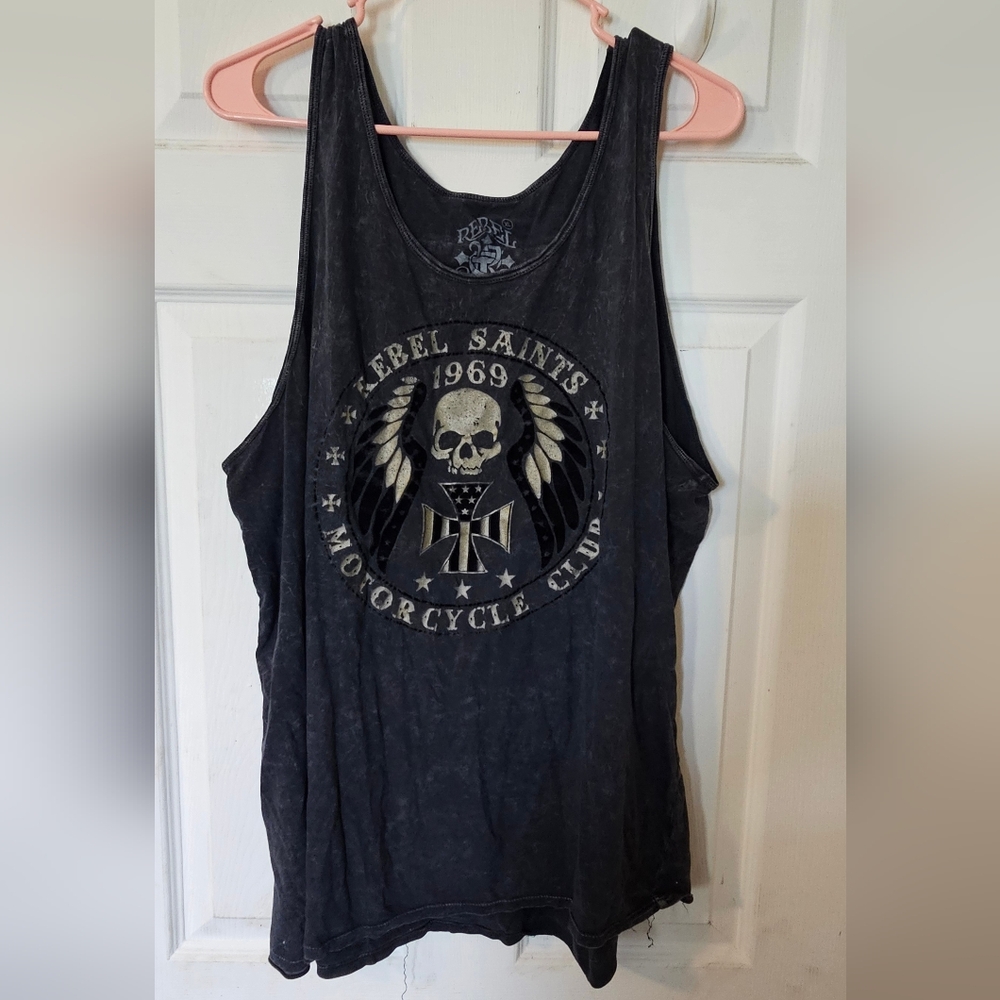 Rebels Saints - Charcoal Graphic Tank